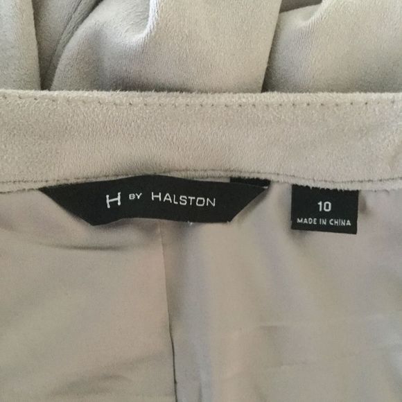 H BY Halston By Halston Faux Suede Zip Front Jacket Zip Up Belted Size 10 - Picture 7 of 8